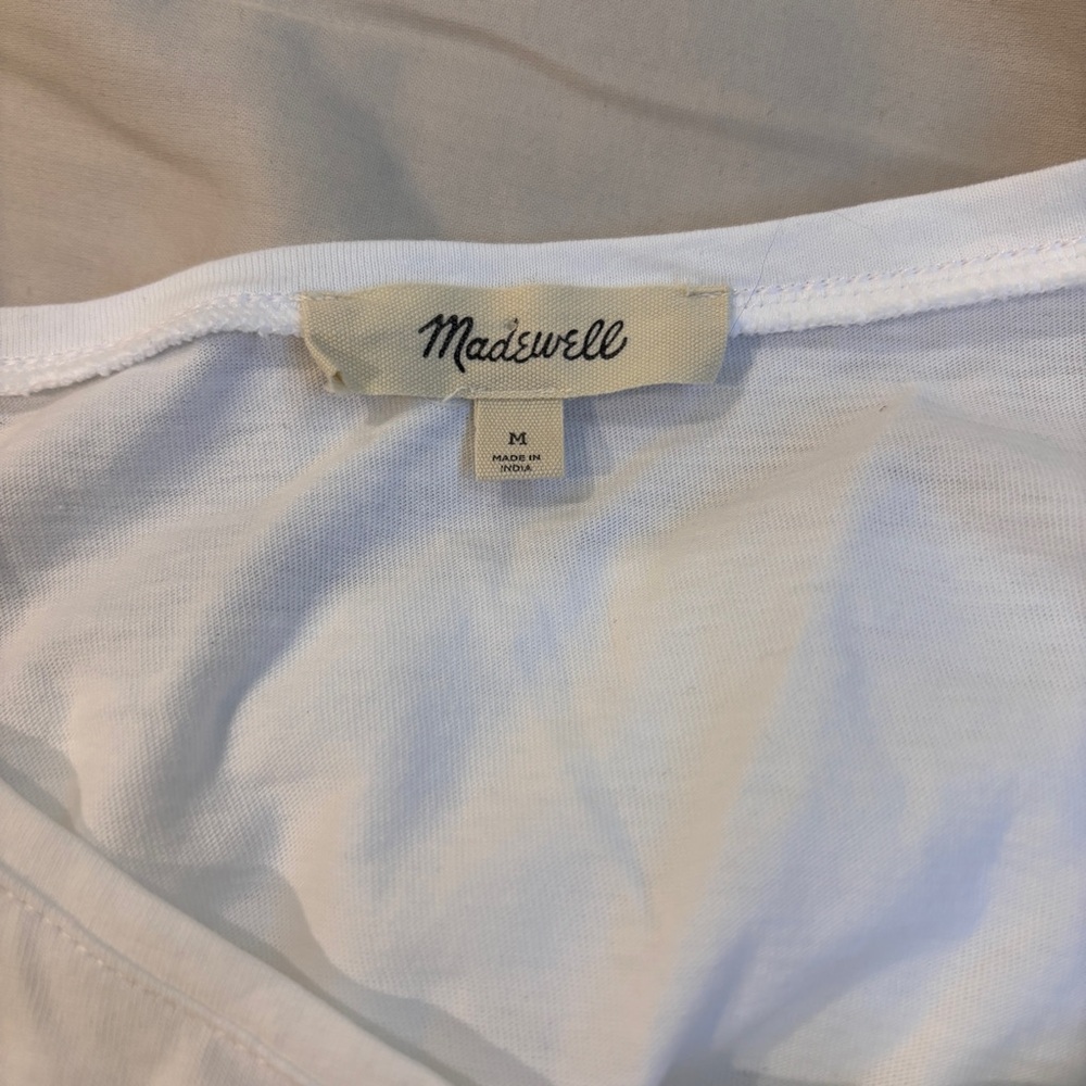 Madewell Puff-Sleeve Drop-Shoulder Knit Top, Like New, Medium - Picture 6 of 10